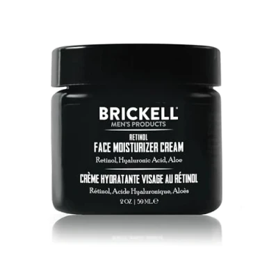 Image of Brickell Men&#039;s Retinol Face Moisturizer Cream For Men, Natural &amp; Organic, Anti Wrinkle Night with Hyaluronic Acid To Reduce Fine Lines and Even Skin Tone, Fragrance Free, 59ml
