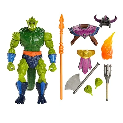 Image of Masters of the Universe Masterverse Action Figure Oversized New Eternia Whiplash, 8.5 Inches, 30 Articulations, Battle Accessories, HLB68