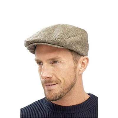 Image of Mens Flat Caps with Wool by Tom Franks GL227 Brown Size M/L (58cm)