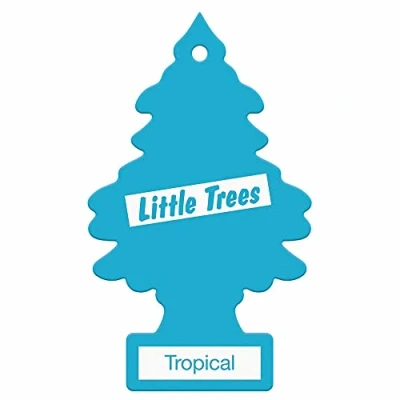 Image of Little Trees Air Freshener Tree MTR0076B Tropical Fragrance For Car Home Boat Caravan 24 Pack