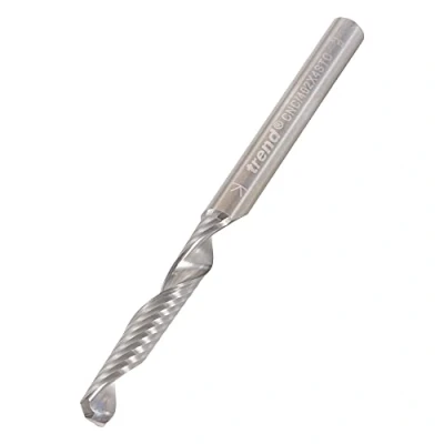 Image of Trend CNC O Flute Spiral Up Cut Router Cutter Bit, 4mm Shank, Diameter &amp; 28mm Length, Solid Tungsten Carbide, CNC/402X4STC