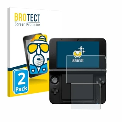 Image of brotect Screen Protector Anti Glare compatible with Nintendo 3DS XL SPM7800 (2 Pack) Matte, Fingerprint Protection Film