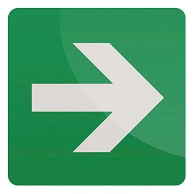 Image of Fixman 685908 Self Adhesive Straight Arrow Sign 150 x 150mm