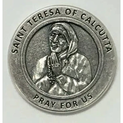 Image of Mother Teresa of Calcutta Pocket Token. Medal. Perfect for your pocket, wallet or purse.
