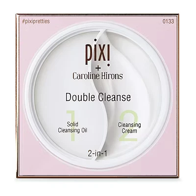 Image of Pixi + Caroline Hirons Double Cleanse Solid Cleansing Oil Cream (2 x 50ml)