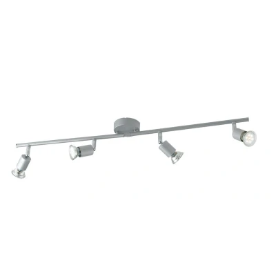 Image of SPOT LED 4 Light Adjustable Spotlight Bars Silver 400lm 2700K 75x15cm