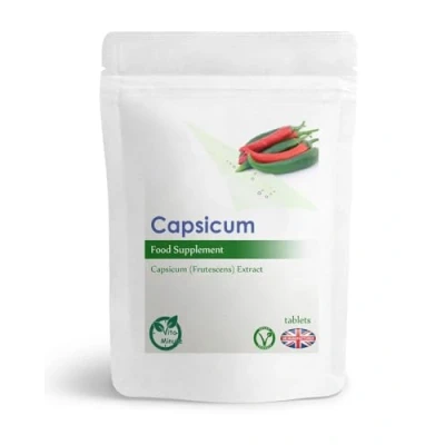 Image of Capsicum Tablets 500mg Natural High Strength Extract Vegan Capsaicin (Pack of 120)