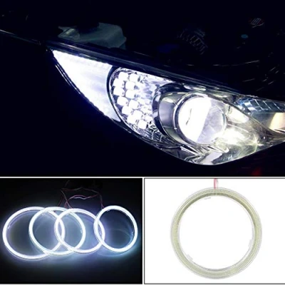 Image of COB Chips Headlight, 1 Pair Angle Eyes Led Ring DRL Halo 60mm 70mm 80mm 90mm 100mm Angel Headlight for Motorcycle Car(80mm) Headlights/Headlights