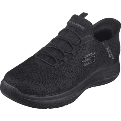 Image of Skechers Men&#039;s Slip Ins Work: Summits Colsin Black Low Top Sneaker Shoes 8