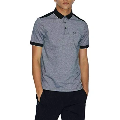 Image of Armani Exchange Men&#039;s 8nzf76 Polo Shirt, Blue (Navy 1510), XX Large