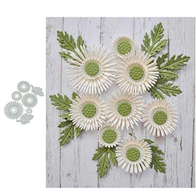 Image of Yuntrip Flower Leaf Cutting Dies for Card Making, Metal DIY Scrapbooking Photo Templates Album Embossing Paper Cards Decorative Craft