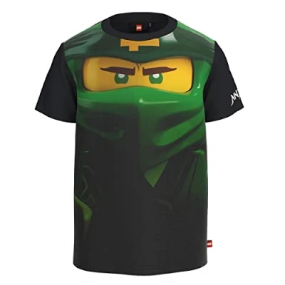 Image of LEGO Boy&#039;s Ninjago Jungen T Shirt All Over Print LWTaylor 113, 884 Dark Green, 92