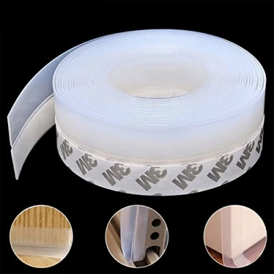 Image of wordmouk 10 m Silicone Seal Door Strip Bottom Weather Stripping Window Sealing Draught Excluder Tape for House Waterproof, Windproof, Dust Proof, Soundproof, Insects 35 mm