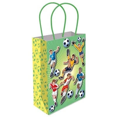 Image of Anila&#039;s Complete Football Themed 10 Party Bags, Fillers &amp; Favours Bags with Handles design 2. (Ideal for Children Aged 3 8)
