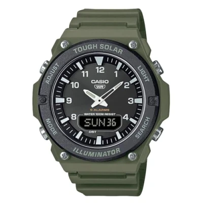 Image of Casio Chronograph watch, Men&#039;s, Size: One Size, Green