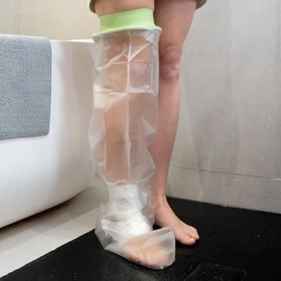 Image of CASTGUARD Premium Silicone Waterproof Shower &amp; Bath Protector (Adult Long Leg)