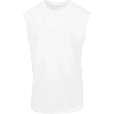 Image of Build Your Brand Mens By049 sleeveless Tee T Shirt, White, M EU