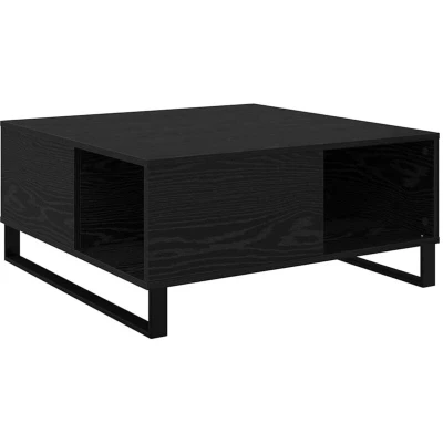 Image of vidaXL Coffee Table Black oak 80 x 36.5 cm Engineered wood