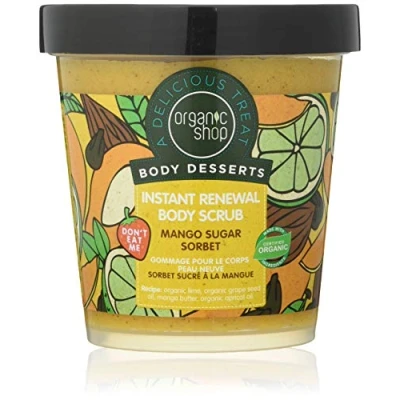 Image of Organic Shop Body Desserts Mango Sugar Sorbet Instant Renewal Scrub, 450 ml