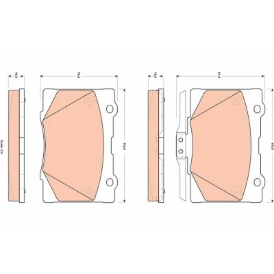 Image of 45022SJAE01 Brake pad set TRW GDB3498 with acoustic wear warning HONDA: LEGEND 4