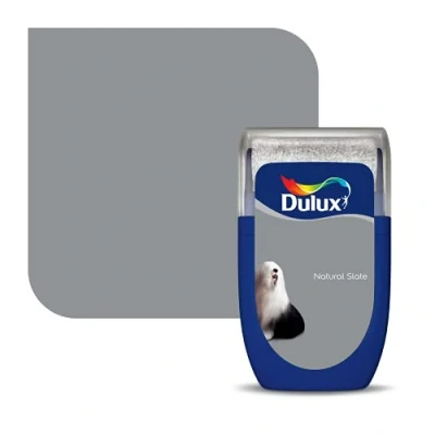 Image of Dulux Walls &amp; Ceilings Tester Paint, Natural Slate, 30 ml