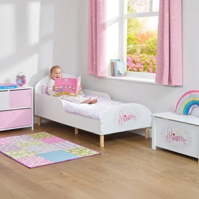 Image of Liberty House Toys Kids Toddler Bed, Princess, White