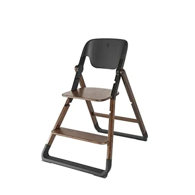 Image of Ergobaby Evolve Toddler Chair high Base, Ergonomic for Toddlers from Approx. 36 Months, Height Adjustable Child&#039;s Stair in Wooden Design, Dark Wood