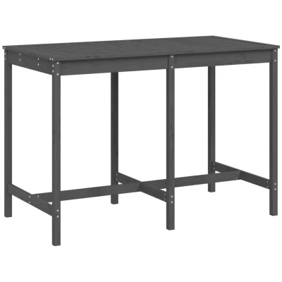 Image of vidaXL Garden Table Grey 159.5x82.5x110 cm Solid Wood Pine