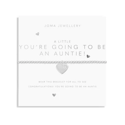 Image of Joma A Little Going To Be An Auntie Heart Bracelet Silver