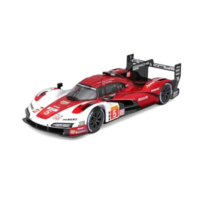 Image of Bburago B18 28022 Porsche Penske 963 GTP 1:24 Scale Incredibly Detailed Die Cast Replica Collectible Car, Blue