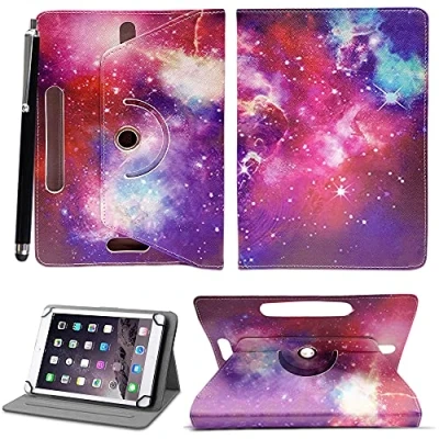 Image of Universal 10 Inch Tablet Case Cover Premium PU Leather 360 Degree Rotating Stand Folio Wallet + Free Stylus