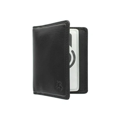 Image of VISCONTI Tuscany Collection Camper Leather Card Holder RFID Protection TSC40 Black