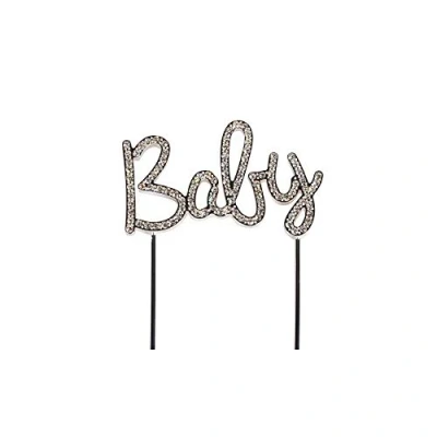 Image of Sparkly Diamante Baby Pic Cake Topper 111mm