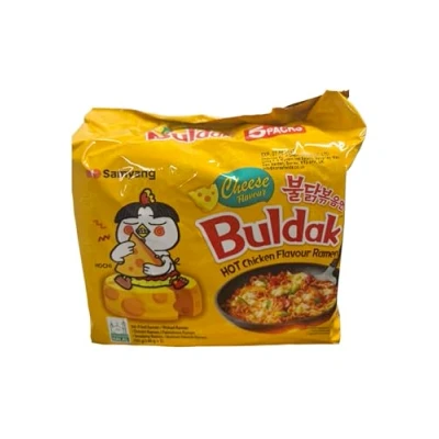 Image of Samyang Hot Chicken Buldak Ramen Noodle Cheese Flavor (Pack of 5)