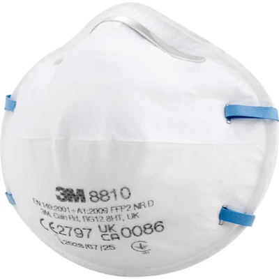Image of 3M Disposable Respirator, FFP2, Unvalved, 8810