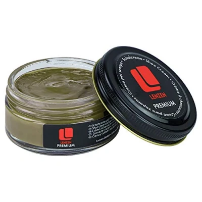 Image of Lenzen Shoe Polish I Leather Cream for Smooth and Grained (Olive)