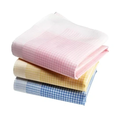 Image of Women&#039;s Premium 100% Combed Cotton Handkerchiefs 35 cm x 3 Pieces Model P01