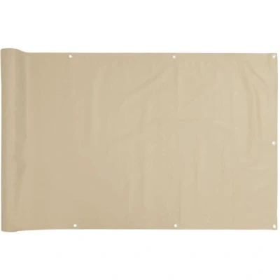 Image of vidaXL Balcony Screen Oxford Fabric 75x600 cm Beige