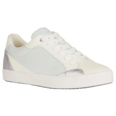 Image of Geox Women&#039;s D Blomiee E Sneaker, Lt Blue Optic White, 7.5 UK