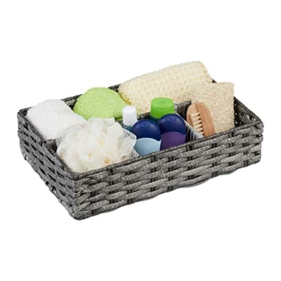 Image of Relaxdays Storage Basket, Black, 8 x 31 21 cm