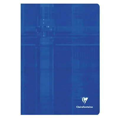 Image of Clairefontaine Ref 3153C Staplebound Notebook (60 Sheets) A4 Size, Squared Rulings, 90gsm Brushed Vellum Paper, Laminated Cardboard Cover Random Colour