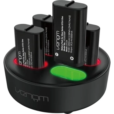 Image of Venom Xbox Rechargeable Battery 4 Pack with Charging Dock 2880mWh / 1200mAh (Xbox Series X &amp; S/Xbox One)