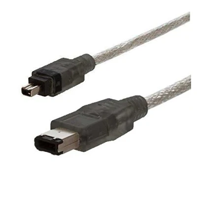 Image of AAA PRODUCTS HIGH GRADE FireWire/ILINK/DV/IEEE 1394 Cable Works with Mac &amp; PC Fully Moulded End Connector For Camera, Camcorder, External Drive, Docking Station and more (4 pin 6 pin)