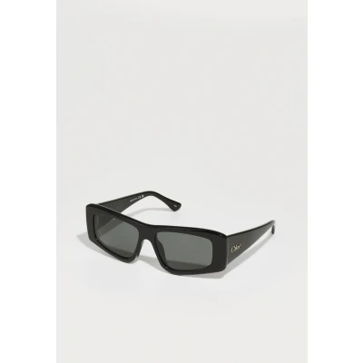 Image of Chloé Woman CH0299S 001 Sunglasses Acetate Black Blue Squared
