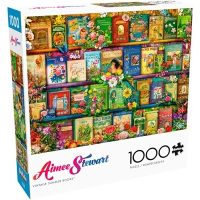 Image of Buffalo Games Aimee Stewart Vintage Summer Books 1000 Piece Jigsaw Puzzle