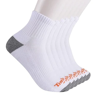 Image of Timberland PRO Men&#039;s TB219980TA Performance Quarter Length Socks 6 Pack Large White