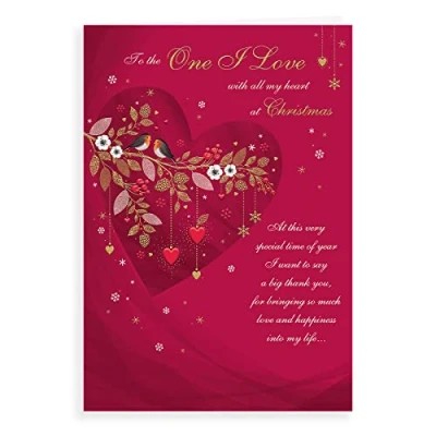 Image of Regal Publishing Classic Christmas Card One I Love,redpinkbeige, 9 x 6 inches