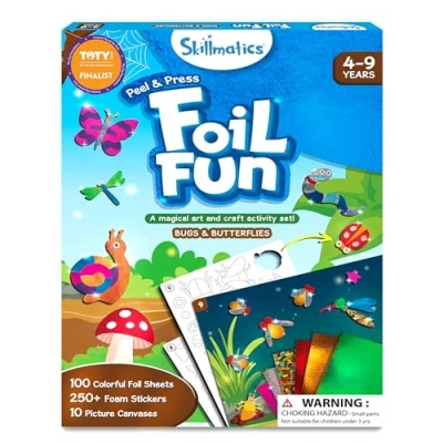 Image of Skillmatics Art &amp; Craft Activity Foil Fun Bugs Butterflies, No Mess for Kids, Kits Supplies, DIY Creative Activity, Christmas Gifts Boys Girls Ages 4, 5, 6, 7, 8, 9