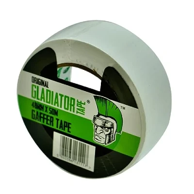 Image of PACKnSELL (1 pack) Gladiator® White Premium Heavy Duty Duct Cloth Waterproof Gaffer Gaffa Tape 48MM X 50M