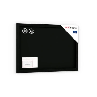 Image of ALLboards Chalkboard with Black Varnished Wooden Frame 90x60cm, Chalk Writing Board